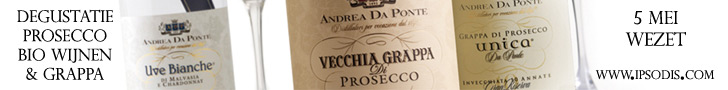 Degustatie van Prosecco & Grappa, 5 mai te Wezet